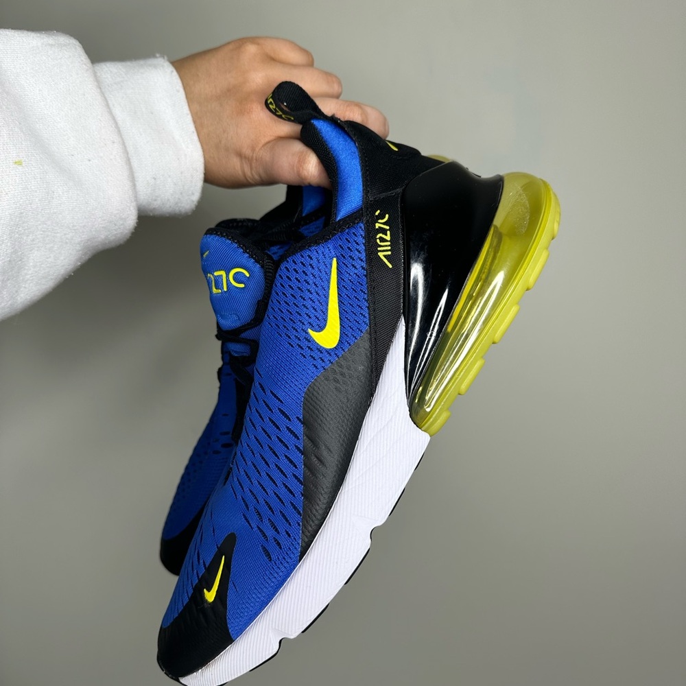Men’s Nike Blue & Volt Air Max 270 Running Shoes